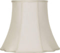 Creme Large Bell Cut Corner Lamp Shade 10" Top x 16" Bottom x 14" Slant x 13.5"