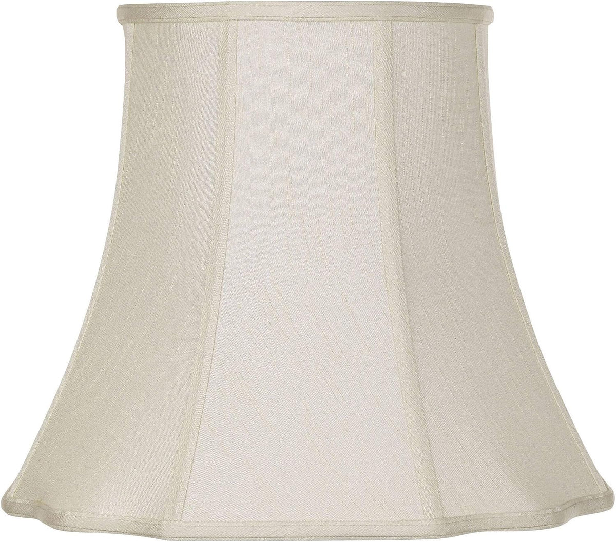 Creme Large Bell Cut Corner Lamp Shade 10" Top x 16" Bottom x 14" Slant x 13.5"