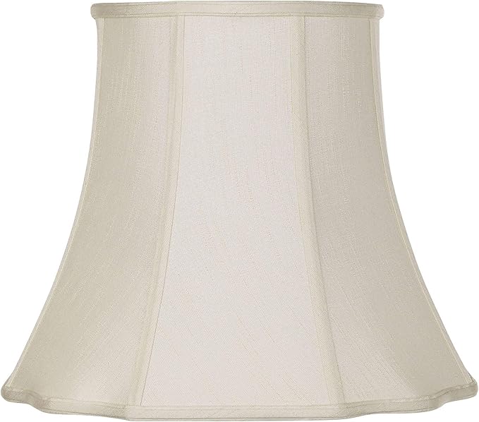 Creme Large Bell Cut Corner Lamp Shade 10" Top x 16" Bottom x 14" Slant x 13.5" by Springcrest