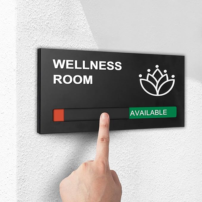 Wellness Room Office Sign, Do Not Disturb Privacy Slide Door Sign, In Use And - Image 7