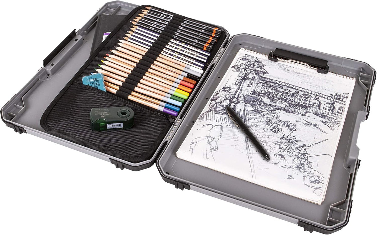 artbin sketch board with internal craft storage, drawing, close-up detail