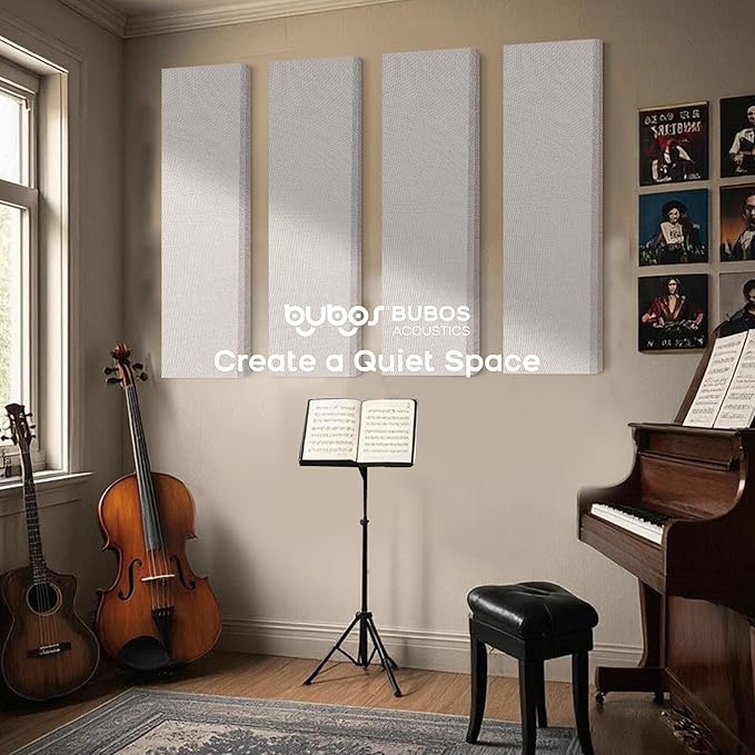 BUBOS 2 PCS Acoustic Panels, 47.2''x11.8'' Fabric Soundproof Wall Panels - Image 6
