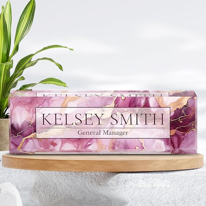 Personalized Name Plate for Desk, Custom Desk Name Plate, Acrylic Name Plate - Image 7