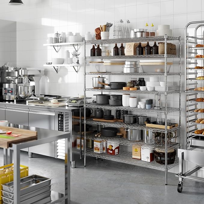 Regal Altair 18" Deep x 54" Wide x 74" Height Wire Shelving Kit | 8-Tier | NSF - Image 4