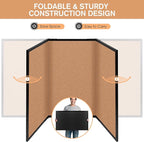 Board2by Extra Large Cork Bulletin Board 96" X 48", Foldable Notice Pin Board - Image 4