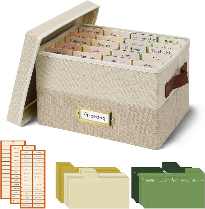 Vienrose Greeting Card Organizer Box by Vienrose