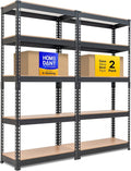 HOMEDANT 5 Tier Storage Shelves Adjustable Laminated Boltless Garage Metal by TheBestOrganizingSolution