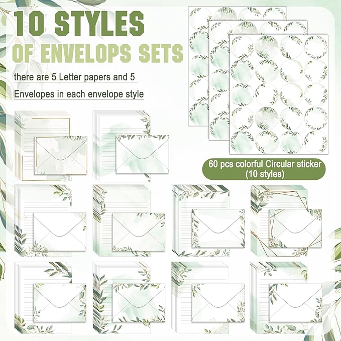 TaoBary 160 Pcs Stationery Paper Set 50 Double Sided Stationery Papers - Image 4