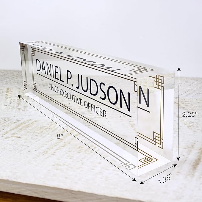 Custom Acrylic Name Plate Personalize Desk Plaque - Image 4