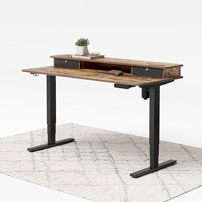 FEZIBO 55 x 24 Inch Whole-Piece Height Adjustable Standing Desk by FEZIBO