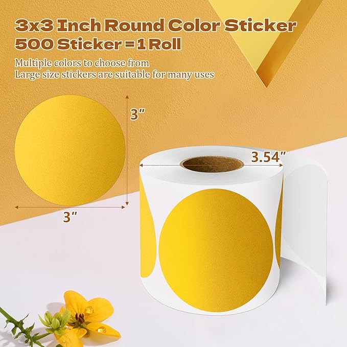 3 Inch Round Color Coding Labels - Image 2