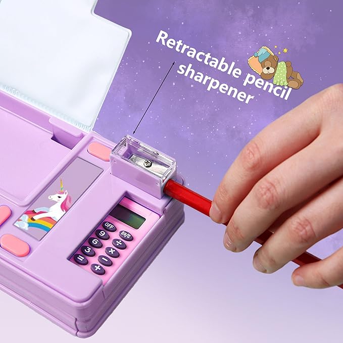 Pop Up Multifunction Pencil Case, Cute Cartoon Pen Box Organizer Stationery - Image 4