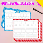 8 Packs Phonemic Awareness Dry Erase Board, Double Sided Dry Erase Board - Image 2