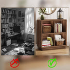 ChooChoo 4 Cube Storage Organizer, Wooden Bookcase - Image 8