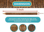 BSIRI Black Pencils Wood Pack of 12 in 7 Inch Tree Bark Wooden Favors in Rustic - Image 4
