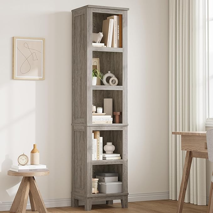 IDEALHOUSE 71" Farmhouse Bookshelf w/Adjustable Shelves & 31.5 in Whidth by IDEALHOUSE