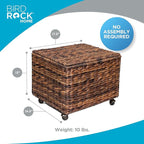 BIRDROCK HOME Seagrass Rolling File Cabinet - Image 4