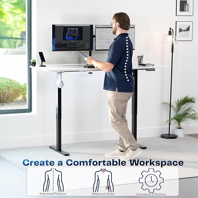 VIVO Electric Dry Erase 71 x 30 in Standing Desk, Memory Height Adjustment - Image 4