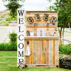 Tall White Welcome Sign - 6ft Rustic Farmhouse Decor - Image 9