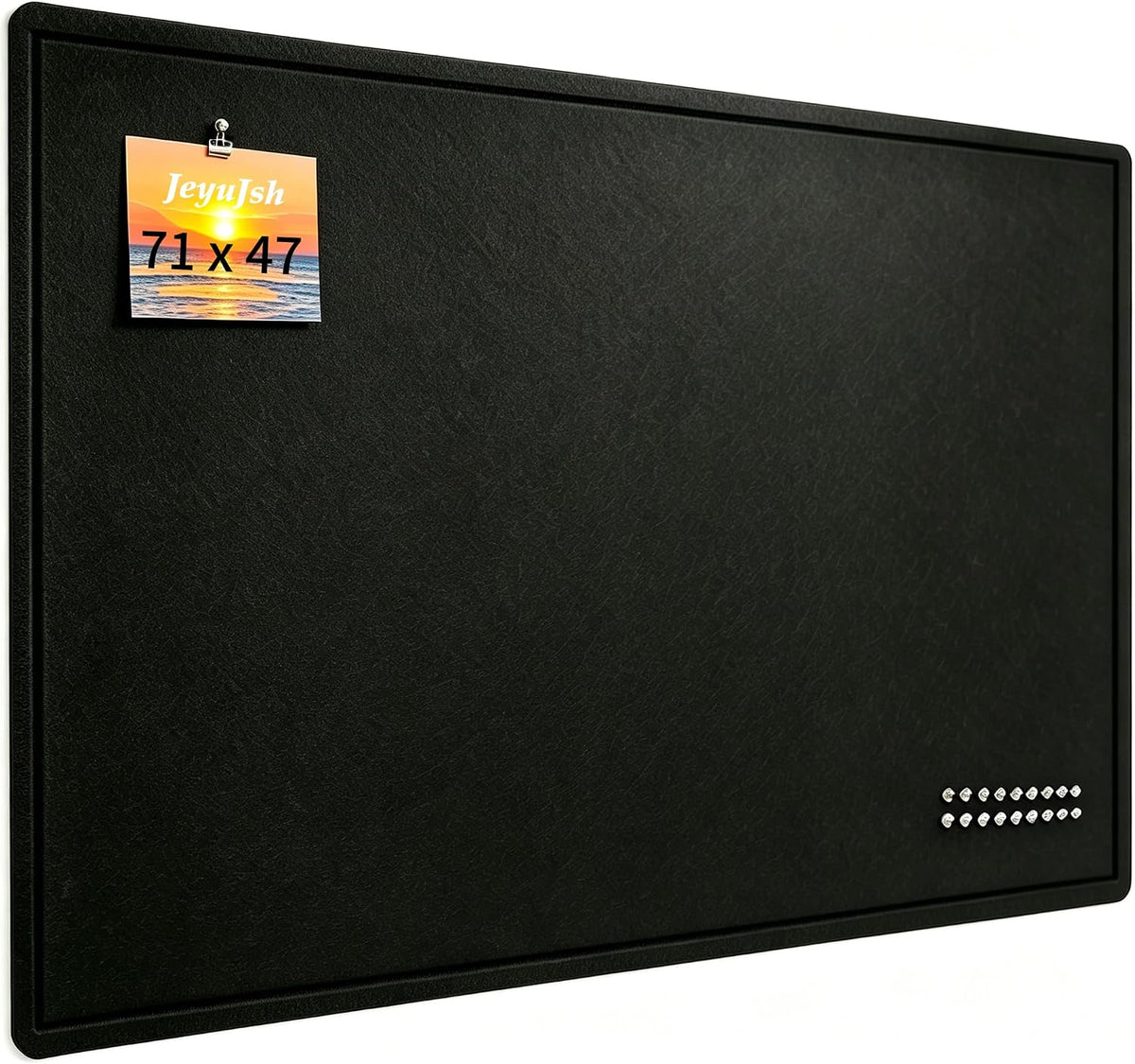 Felt Bulletin Board 71x47 inches, Black Pinboards for Wall Decor