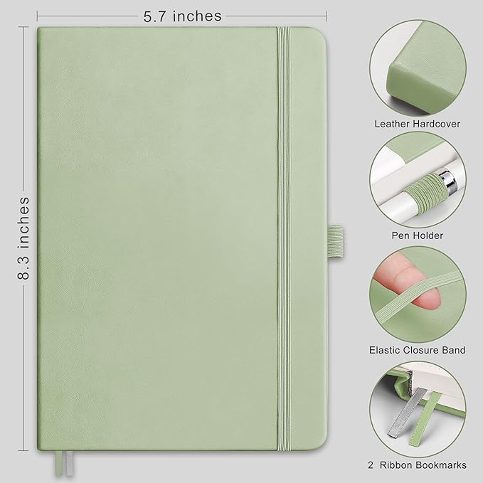 RETTACY Bullet Dotted Journal Notebook, 320 Numbered Pages, A5 Medium Size - Image 2