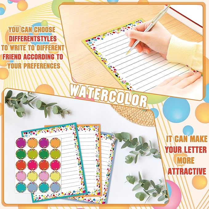 TaoBary 160 Pcs Stationery Paper Set 50 Double Sided Stationery Papers - Image 2