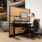Stand Up Desk Store Beechwood Aesthetic Modular Walls | 70" W x 70" H Modular - Image 2