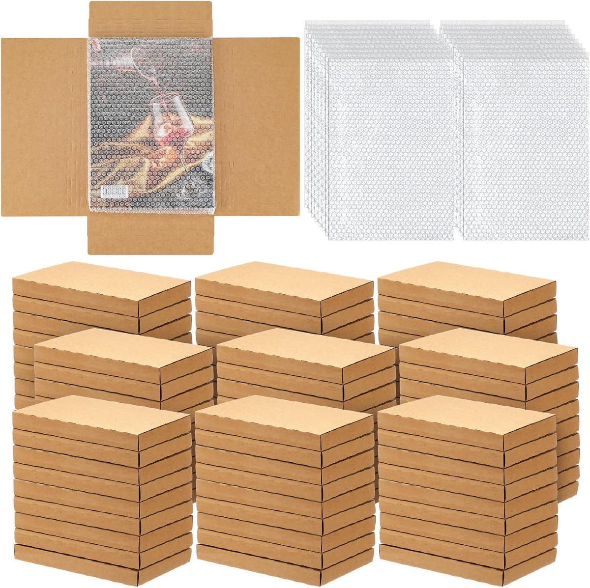 feifeiya 100 pack corrugated comic book mailers, 7.8, main product view