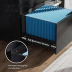 dumos 3 drawer rolling file cabinet, wood printer, side view