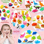 80PCS Mini Animal Erasers for Kids Bulk Small Toys, 3D Cute Erasers Desk Pets - Image 7