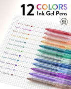 Four Candies 12Pack 0.5mm Quick Dry Retractable Gel Pen Set, Cute Transparent - Image 7