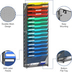 samstar 2 Pack 16 Tier Wall File Organizer Hanging Wall File Holder Wall Mount - Image 5