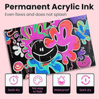 BIGTHUMB 3 Pcs Pink Jumbo Permanent Markers: 15mm Wide Tip Thick Acrylic Paint - Image 3