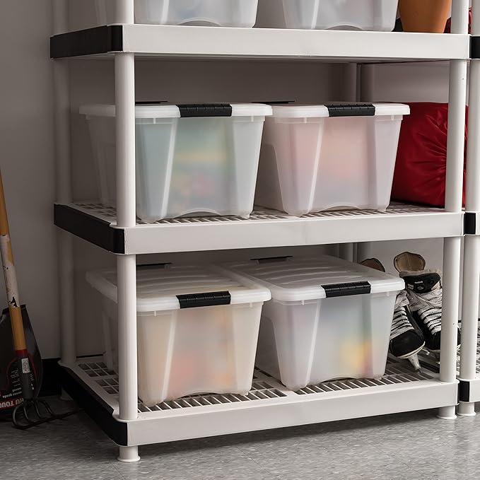 IRIS USA 32 Qt Stackable Plastic Storage Bins - Image 3