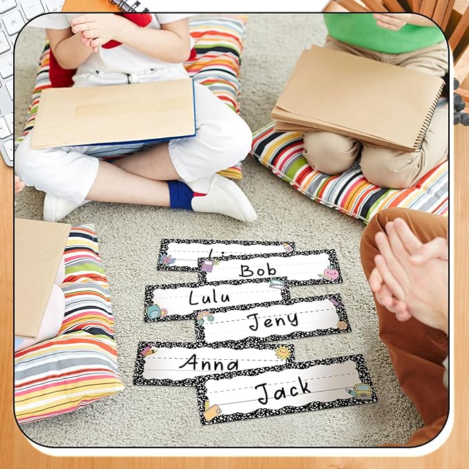 AmazingSpark 72 Pcs Composition Notebook School Name Tags - Image 6