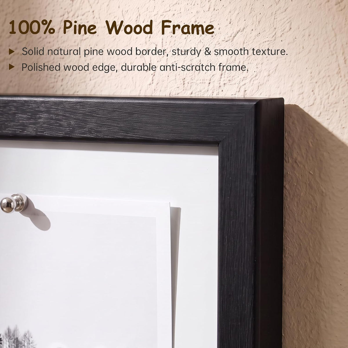 Gideal Magnetic Dry Erase Board with Pine Wood Frame, 36" x 24" Whi...