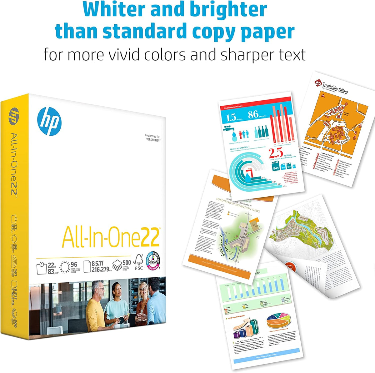 hp papers | 8.5x 11 paper | all-in-one, close-up detail