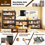 storage shelves 5 tier garage shelving adjustable shelf, package contents