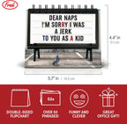 Genuine Fred Daily Marquee Desktop Flipchart, 52 Witty Signs, Fun & Functional Desk Accessories for Home or Office, Funny Gift for Coworkers, Office Gifts
