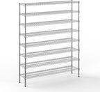 Regal Altair 14" Deep x 60" Wide x 74" Height Wire Shelving Kit | 8-Tier | NSF by Regal+Altair