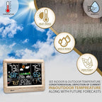 Weather Station Indoor Outdoor Thermometer Wireless, Home Atomic Clock - Image 5