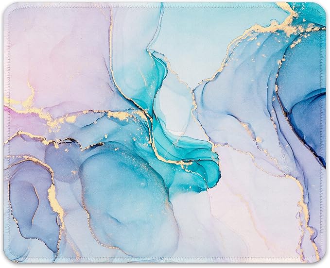 Auhoahsil Mouse Pad, 12 x 10 in Marble Art Theme Computer Mouse Pad by Auhoahsil