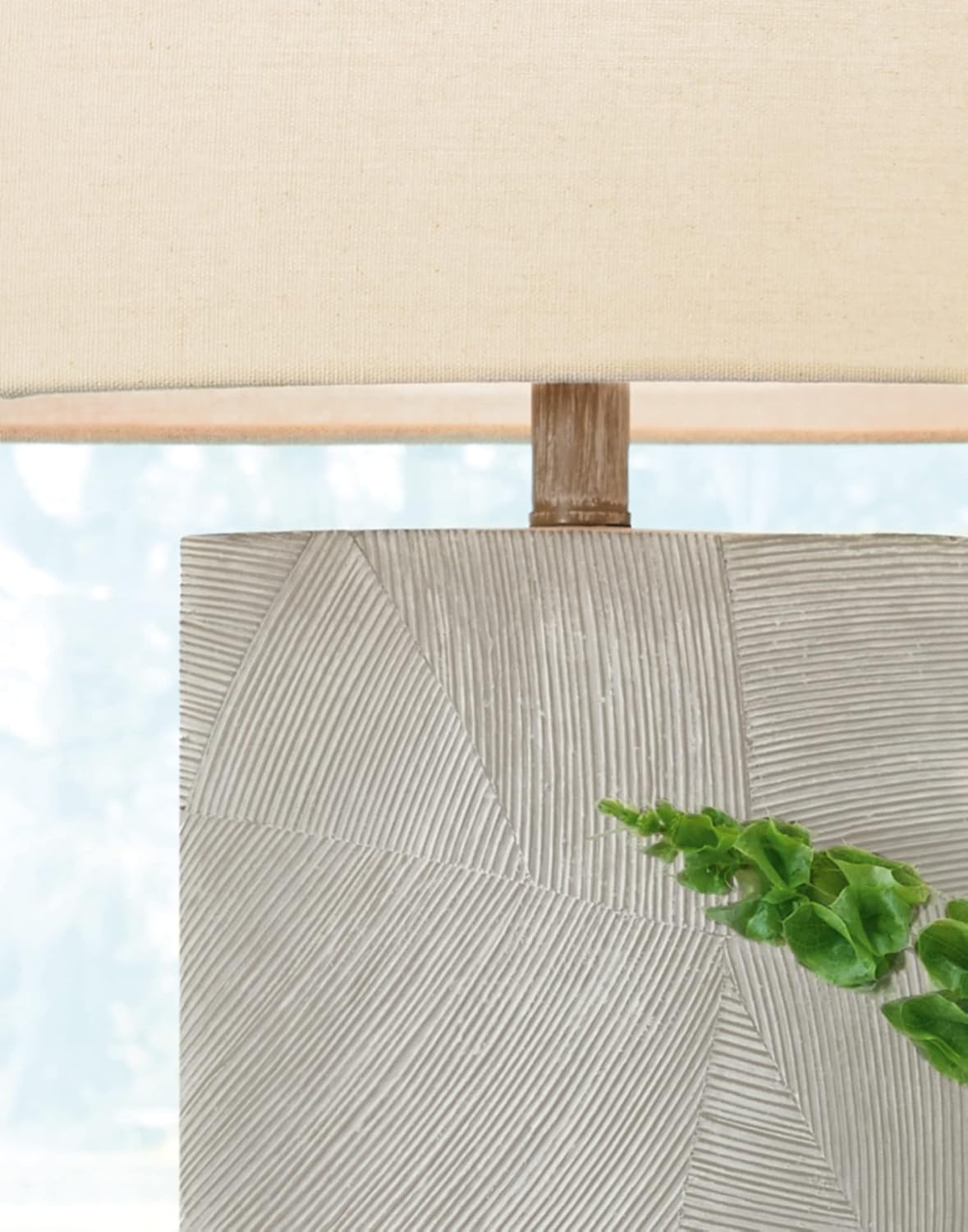 Signature Design by Ashley Bradard 31 Inch Rustic Table Lamp, Ivory Brown