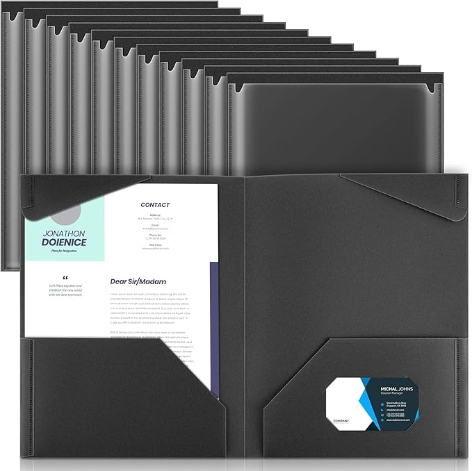 Henoyso 18 Pcs Plastic Folders by Henoyso