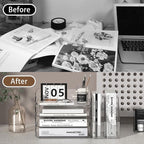 FANXIYQ 4-Tier Clear Acrylic Paper Tray Organizer - Image 7