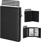 typecase Mens Wallet Card Holder: Pop Up Aluminum Case, Genuine Leather by typecase
