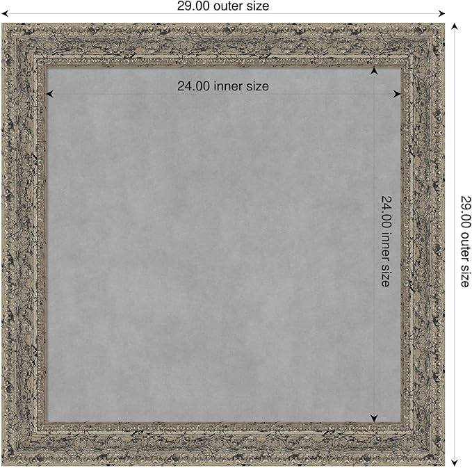 Amanti Art Silver Framed Magnetic Board 29x29 Medium Vision Board - Image 2