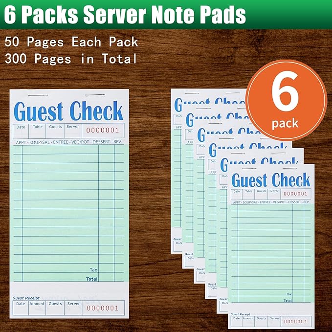 Guest Check Books 6 Pack, Guest Checks - Image 2