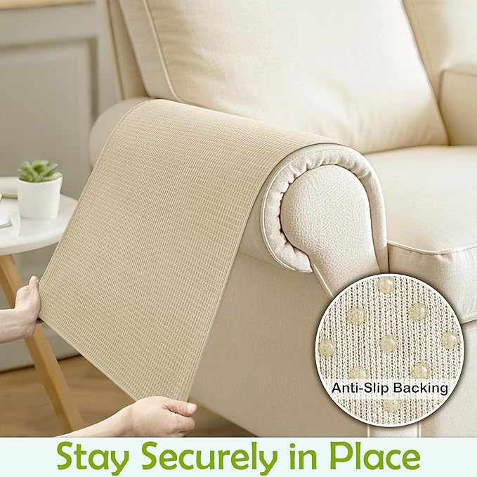 Couch Arm Covers, Waterproof Armrest Cover - Image 5