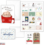 Christmas Holiday Personalized Return Address Labels - Christmas Themed and Design - 1.25" Envelope Seals Included - Made in the U.S.A. (120 Labels)